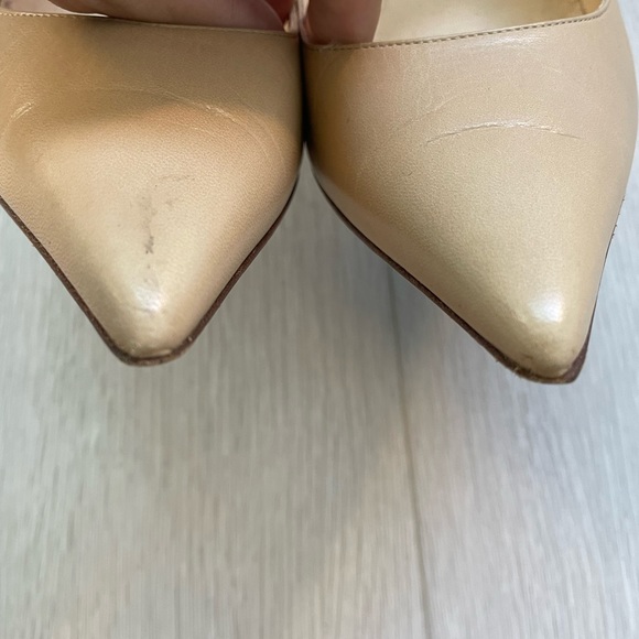 Jimmy Choo Romy Tan Leather Pumps Heels Sz 38 - Picture 4 of 9